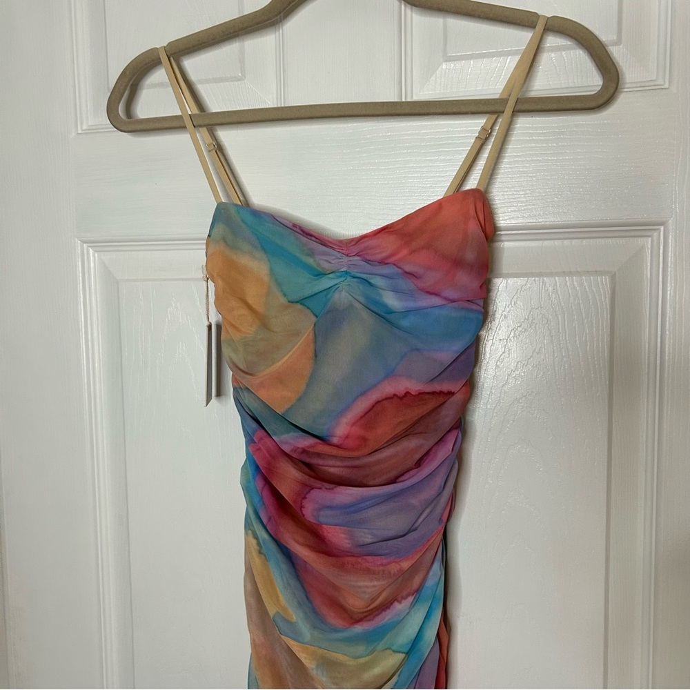 Aritzia Wilfred Rivers Ruched Mesh Dress - Picture 5 of 16
